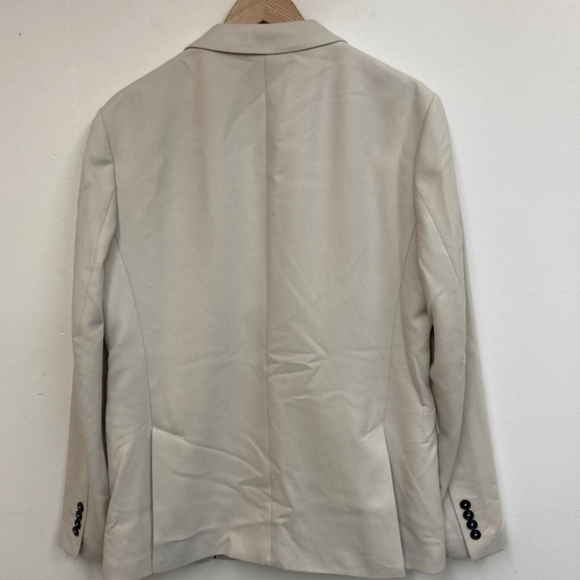 Zara Mens Texture Cream Slim Button Suit Coat Size 40R - Picture 5 of 6